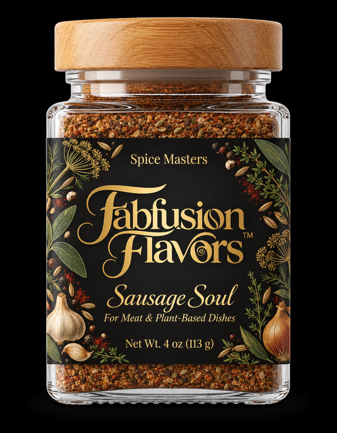 FabFusion Sausage Soul 4 oz seasoning jar